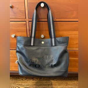 Coach Black Pebbled Leather Tote
